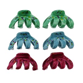 Zac's Alter Ego 6 Pieces 8.5cm Large Hair Octopus Clamps/Bulldog Claw Clips