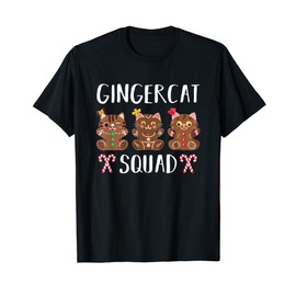 Christmas Gingercat Squad Cat Gingerbread T-Shirt