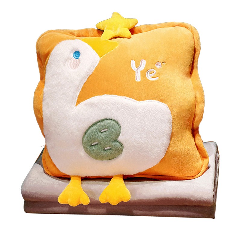 Travel Blanket and Pillow Set Multifunctional Plush Cute Animal Hand