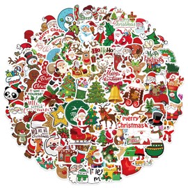 Bastban 100 PCS Christmas Stickers for Kids Teens Adults, Vinyl Waterproof Stickers for Water Bottles Laptop Tablet Phone Computer Luggage Scrapbook, Christmas Decorations