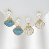 ABSOLUTE Seashell Earrings for Women S925 Sliver Beach Earring Pearl
