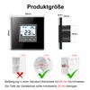 CNBINGO Digital Flush-Mounted Thermostat with Crystal Glass Frame for Drive