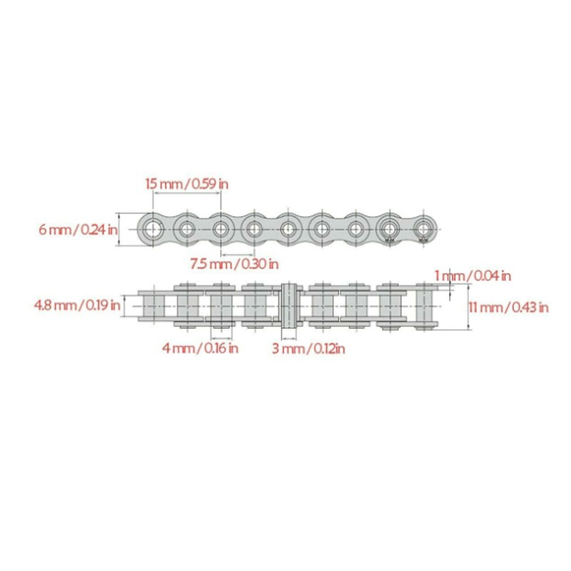 219H 112 Link Chain Steel Alloy High Hardness Go Kart