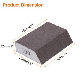 HARFINGTON 4pcs Sanding Sponge Blocks 240-320 Grit Sanding Sponge with Angled Edge 4"x2.8"x1", Washable and Reusable Foam Sanding Block for Polishing Kitchen Metal Wood Drywall Home