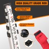 Mountlaser Aluminum Grade Rod 16Foot-10th, 5 Sections Dual Sided Telescoping