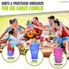 Idea-station NEO Plastic Cups Pack of 12, 450ml Colourful Reusable