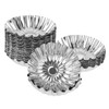 iplusmile 50Pcs Stainless Steel Egg Tart Molds Reusable Brioche Pudding