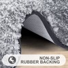 smiry Microfiber Fluffy Shaggy Bath Mat for Bathroom, 40 x