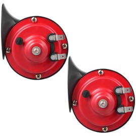 Mikinona 2 Pcs Metal Car Horns Loud Motorcycle Horn for Truck for Car Replacement Accessories