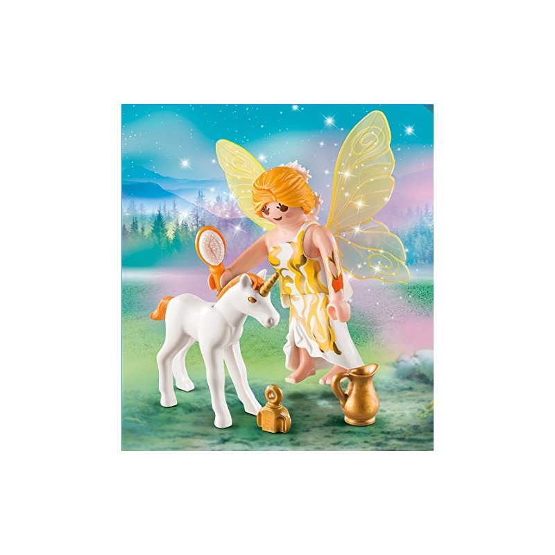 Playmobil 9438 Sun Fairy with Unicorn Foal Toy, Single