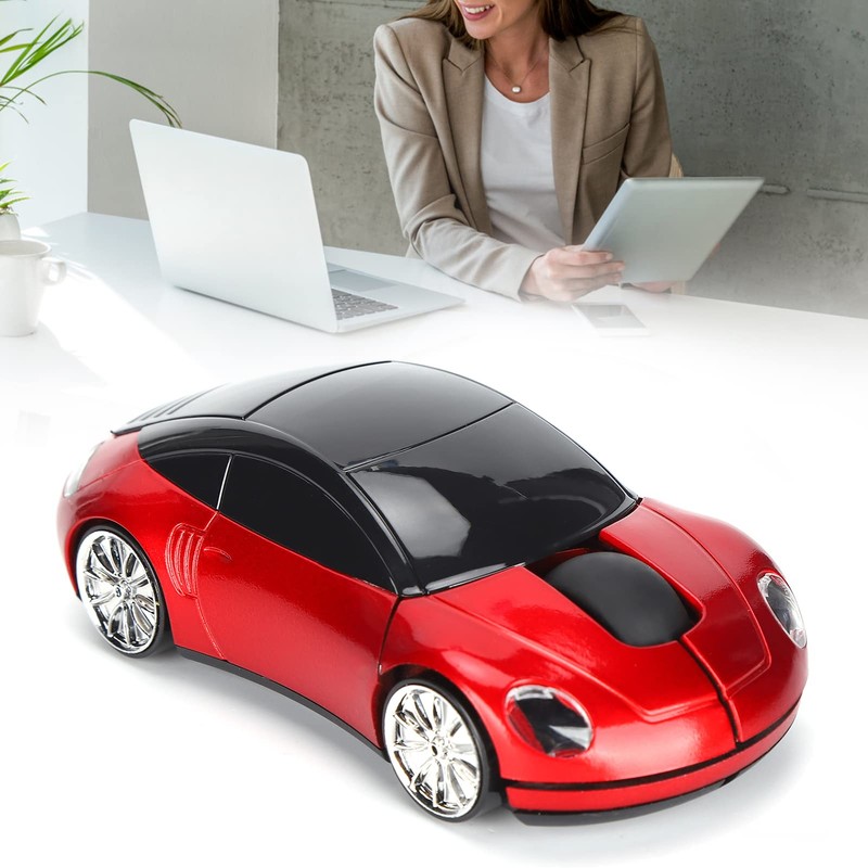 Fussbudget 2.4G Cordless Car Shaped Mouse, Portable Optical Wireless Car
