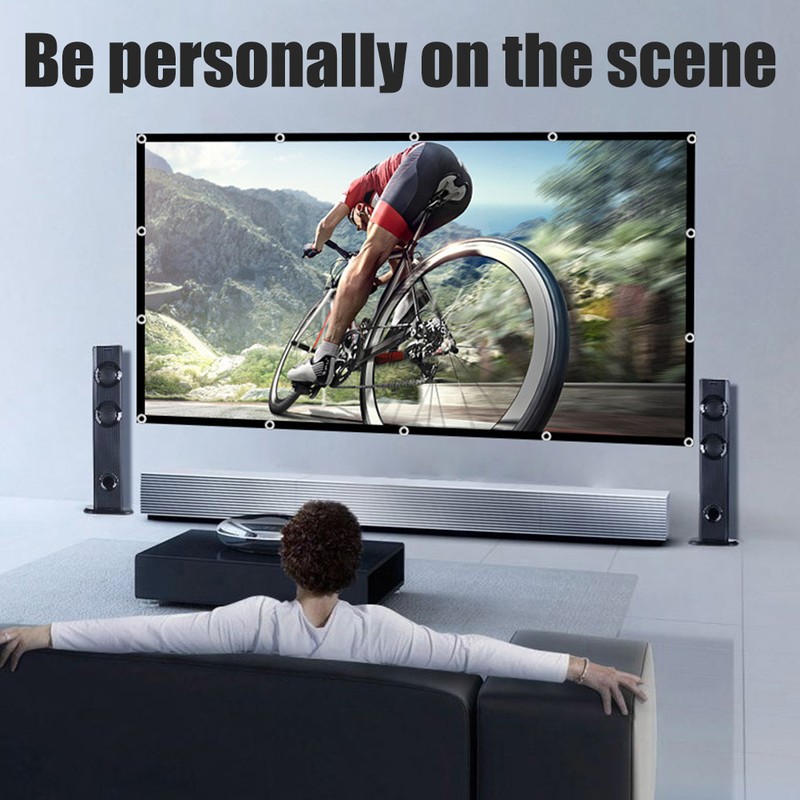 Projector Screen Portable Foldable Projection Screen for Home Theater Camping
