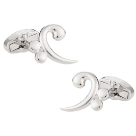 Cuff-Daddy Base Clef Music Cufflinks with Presentation Box