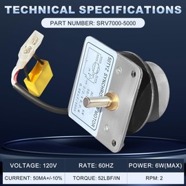 Feed Motor Replacement for Quadra Fire Classic Bay 1200, Santafe, Castile and Trekker Freestand and Insert Pellet Stoves; Mt Vernon E2; Heatilator Eco-Choice CAB50, PS35, PS50, Part Number SRV812-4421