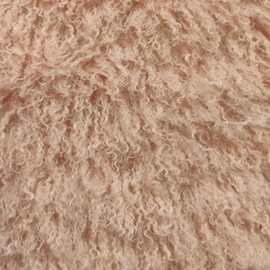 Super Luxury Mongolian Faux Fur Fabric Material Pale Pink, 1Mtr 150cmx100cm