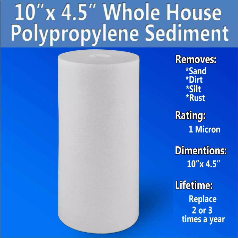 Ronaqua 6-PACK of Big Blue 10”x4.5” 1 Micron Sediment Water