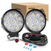 Nilight Juego de 2 Luces Antiniebla Redondas 27 W Impermeables
