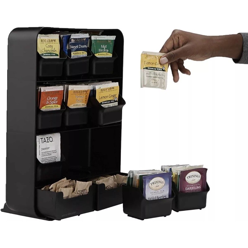 Mind reader Organizador Dispensador Te 11 Espacios Oficina Hogar Mind