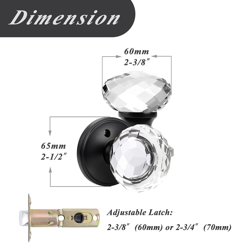 Probrico Heavy Duty Privacy Door Knobs for Bedroom/Bathroom 3 Pack,