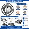 6-Inch Steel Wire Trimmer Brush Head for Weed Removal –