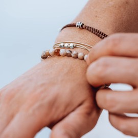 Nato Cuff - 925 Sterling Silver Double Wrap Nylon Bracelet - Handmade in France - Adjustable - Men's and Women's Jewellery, Nylon Silver