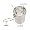 Camping Cup Pot, Backpacking Pot, Camping Mug Hiking Pot 1l