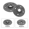 sourcing map 2 Pack Industrial Pipe Floor Flange, Iron Pipe