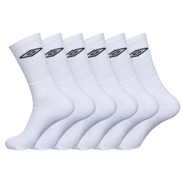 Umbro Calzini Uomo e Donna 39-42, Cotone Set di 6, Bianco