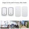 Wireless Doorbell Set Self Powered IP68 Waterproof Long Range Caregiver