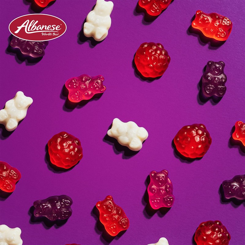 Albanese World's Best Berry Red Gummi Raspberries, 5lbs of Candy