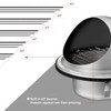 FRESH SPEED 4-Inch Round Stainless Steel Dryer Vent Covers Ventilation