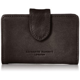 Catherine Hamnet London Key Case, Made with High Quality Domestic Soft Leather, Soft, Black