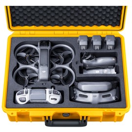 Lykus Titan AT200 Waterproof Hard Case for DJI Avata 2,Goggles 3,RC Motion 3,FPV Remote Controller 3, Support Up to 7 batteries [CASE ONLY]