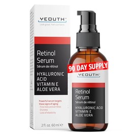 YEOUTH - Suero Facial - Serum Facial de Retinol con cido Hialurnico, Vitamina E y Aloe Vera, Serum Antimanchas, Antiedad, Antiarrugas e Hidratante... 