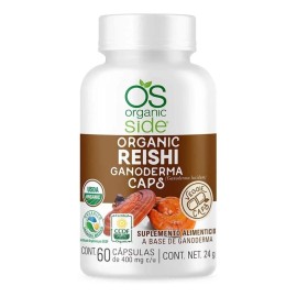 Reishi Orgánico 400mg 60 Capsulas Organic Side Sabor Sin Sabor