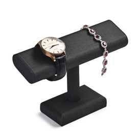 Oirlv PU07702 PU Leather Wristwatch Stand, For 2-4 Pieces, Luxury, Stylish, Storage, Display, For Photography, Watch Rest (Dark Green)