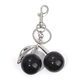 SONGCHANGJEWELRY Cherry Bag Charm Keychain - Gold Plated Cherry Accessory - Quality Purse Keys Charm Gifts for Women
