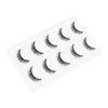 Baluue 5pairs Natural Look Fake Eyelashes Reusable Thick Eyelash for