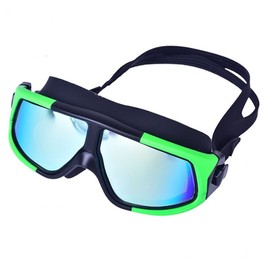 Aroa Premium Goggles Swim Goggles Swimming Glasses (Green+Black)