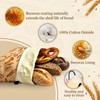 zxevg Beeswax Bread Bags 2 Pack 17x13 Inch Reusable