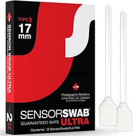 Sensor Swab Ultra 17mm Swabs - Camera Sensor Cleaner Swabs for Cleaning APS-C Mirrored or Mirrorless SLR & DSLR Cameras. Canon, Nikon, Sony - Sensor Dust & Oil Remover (Pack of 12)