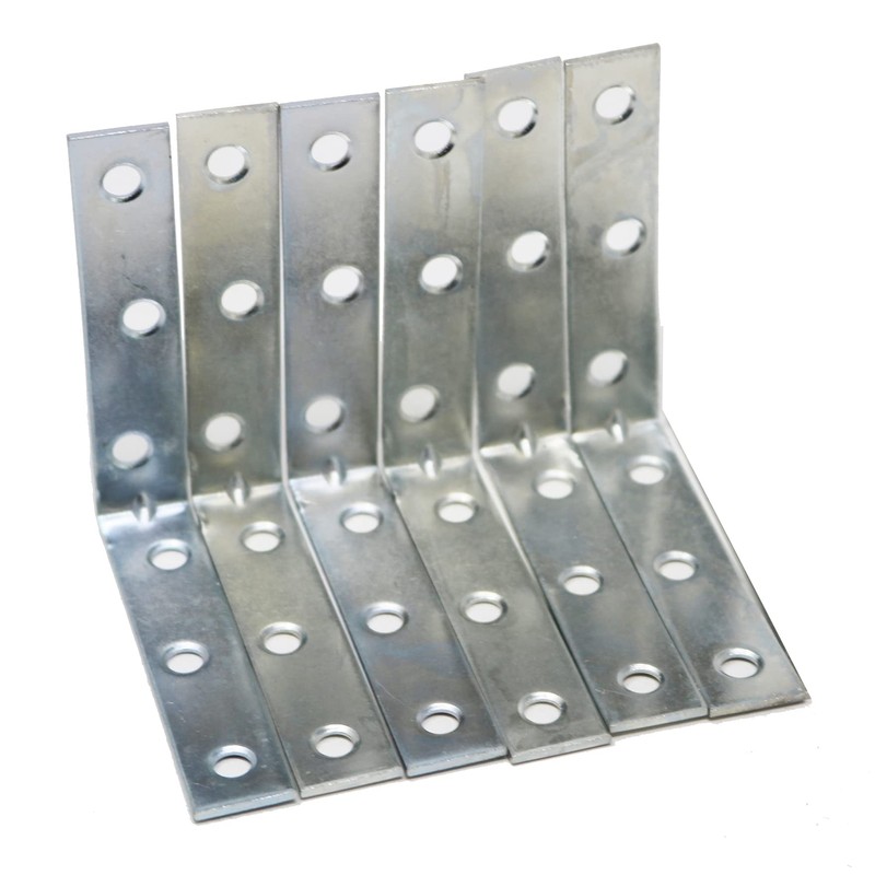 6 x fiXte Steel Corner Brace Repair Brackets Zinc Plated