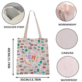 EN Tote Bag Emergency Nurse Canvas Shoulder Bag ER ED Nurse Life Gift (EN tote CA)