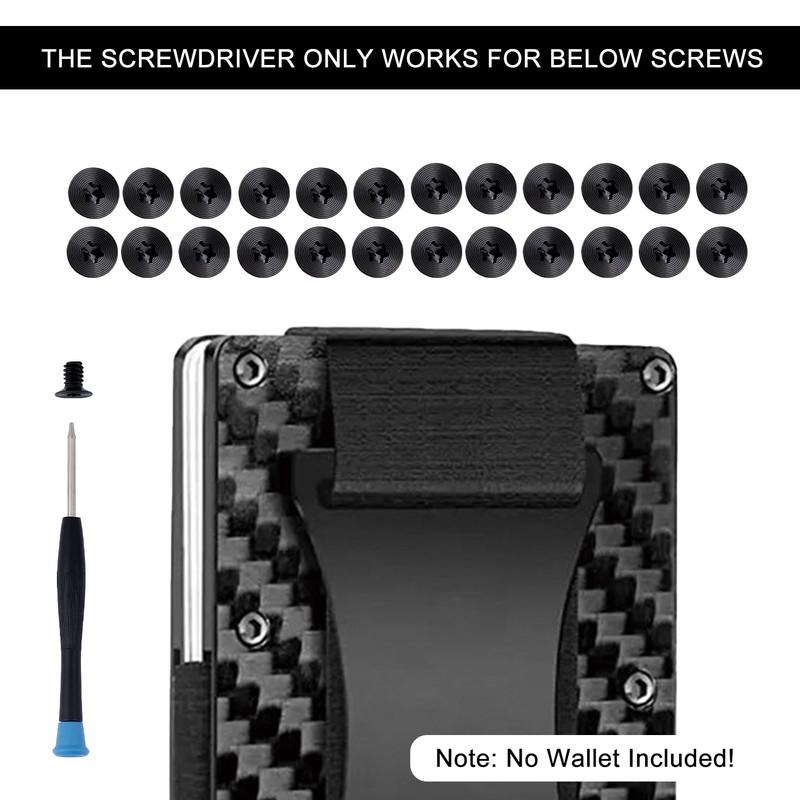 NICENEEDED Wallet Replacement Screws Kit, Black DIY Wallet Screw Repair