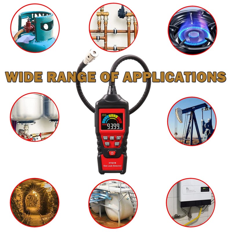 AUTENS Portable Combustible Gas Detector Handheld Gas Leak Analyzer Flammable