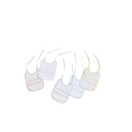 Interbaby 00043 Lot of 12 20 x 20 cm Cotton Bib, White, 420 g
