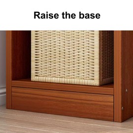 Hbluefat 3 Tier Bookcase, Floor Standing Low Open Bookshelf, Multipurpose Display Storage Organizer Shelf for Home Office Living Room Bedroom (Walnut)