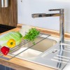 Expandable Roll Up Dish Drying Rack Over The Sink Dish