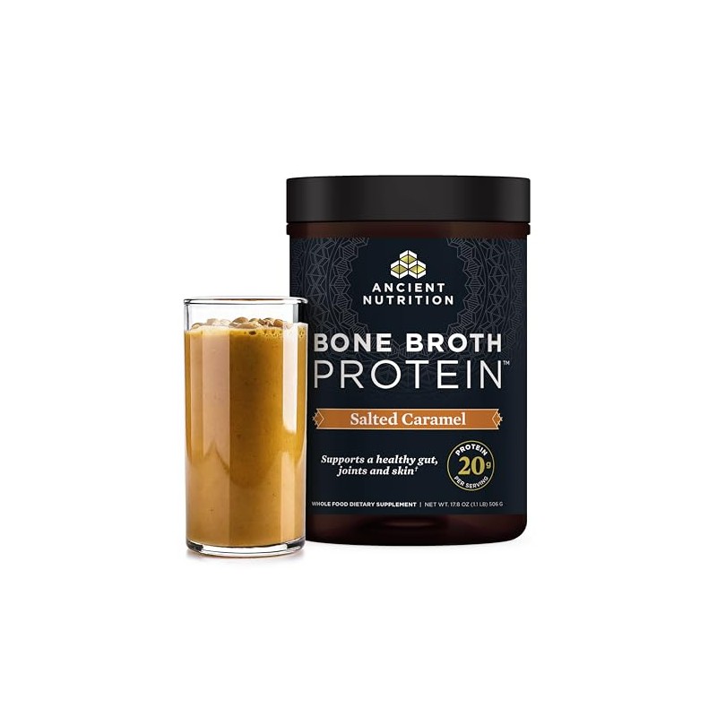 Ancient Nutrition Proteína de caldo de carne de vacuno, Caramelo