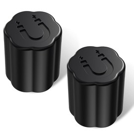 2 Pack Magnetic Straw Covers, Silicone Straw Topper cap for BrüMate All Era and Resa Tumblers, Brumate Accessories (Black)